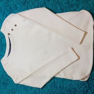 Long sleeve cream white sweater/crewneck Brand:IZOD